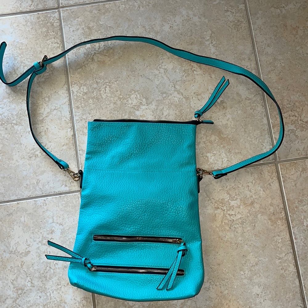 Turquoise cross body bag